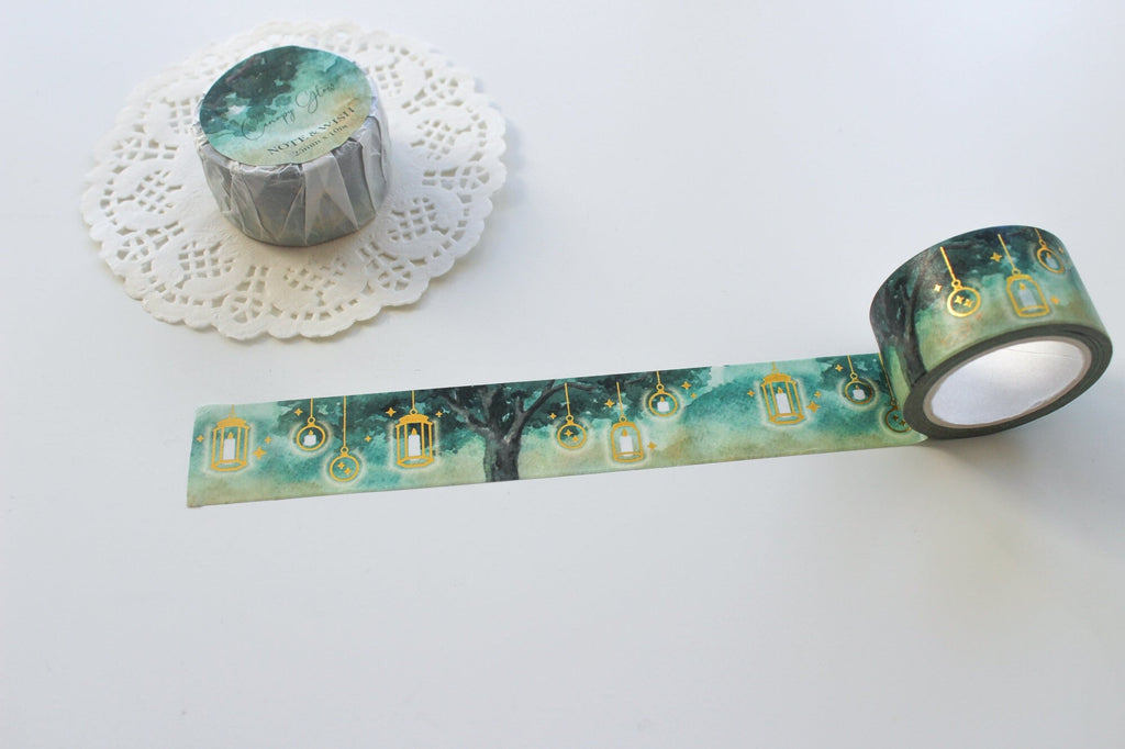 Canopy Glow Washi Tape, Woodland Lantern Gold Foil Washi Tape, Note & –  Note And Wish