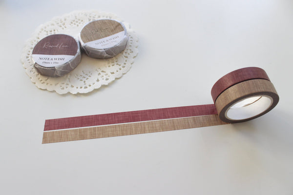 Rosewood and Oak Linen, Note & Wish Washi