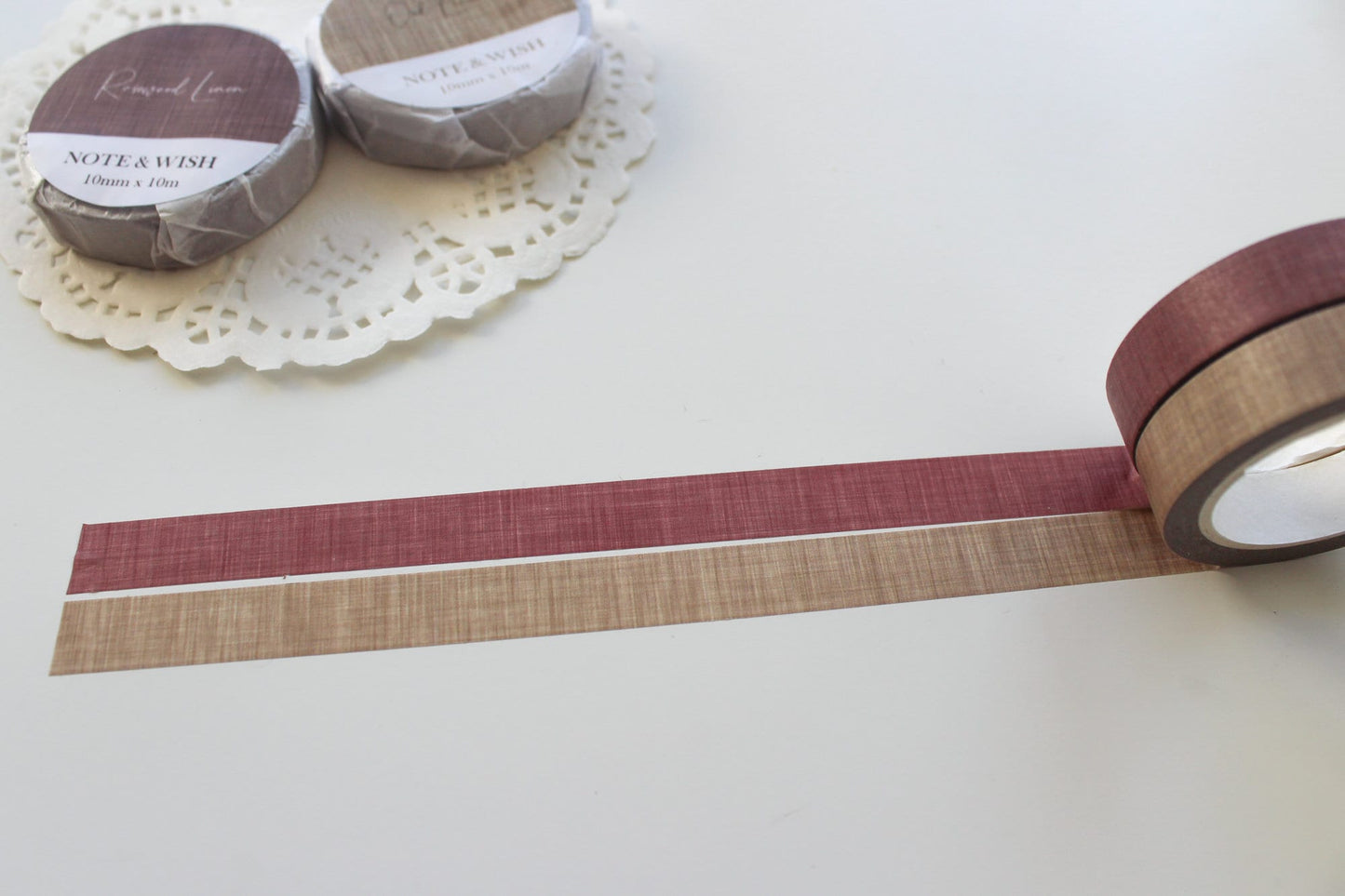 Rosewood and Oak Linen, Note & Wish Washi