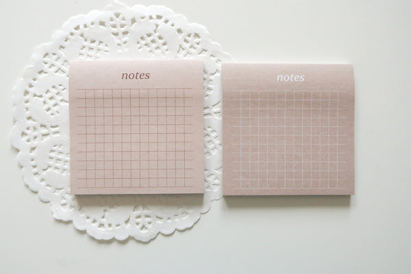 Minimal Notes in Neutral Shades -  Sticky Notes, Note & Wish Stationery Set