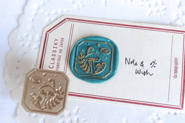 Wild Mushroom Wax Seal Stamp, Note & Wish Original Seal Stamp