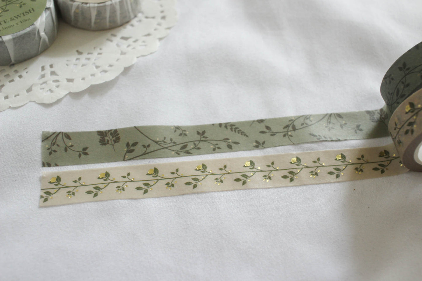 From the Forest and Marigold Ribbon Washi Tape Set, Note & Wish Washi