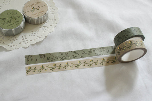 From the Forest and Marigold Ribbon Washi Tape Set, Note & Wish Washi