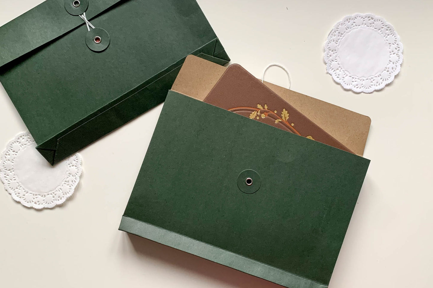 Green Kraft Mushroom String Envelope - Pack 5