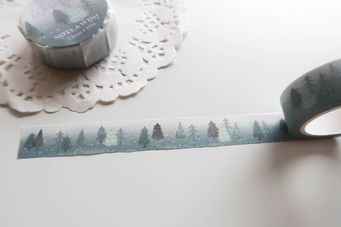 Snow Day and Winter Walk Washi Tape Set, Note & Wish Washi
