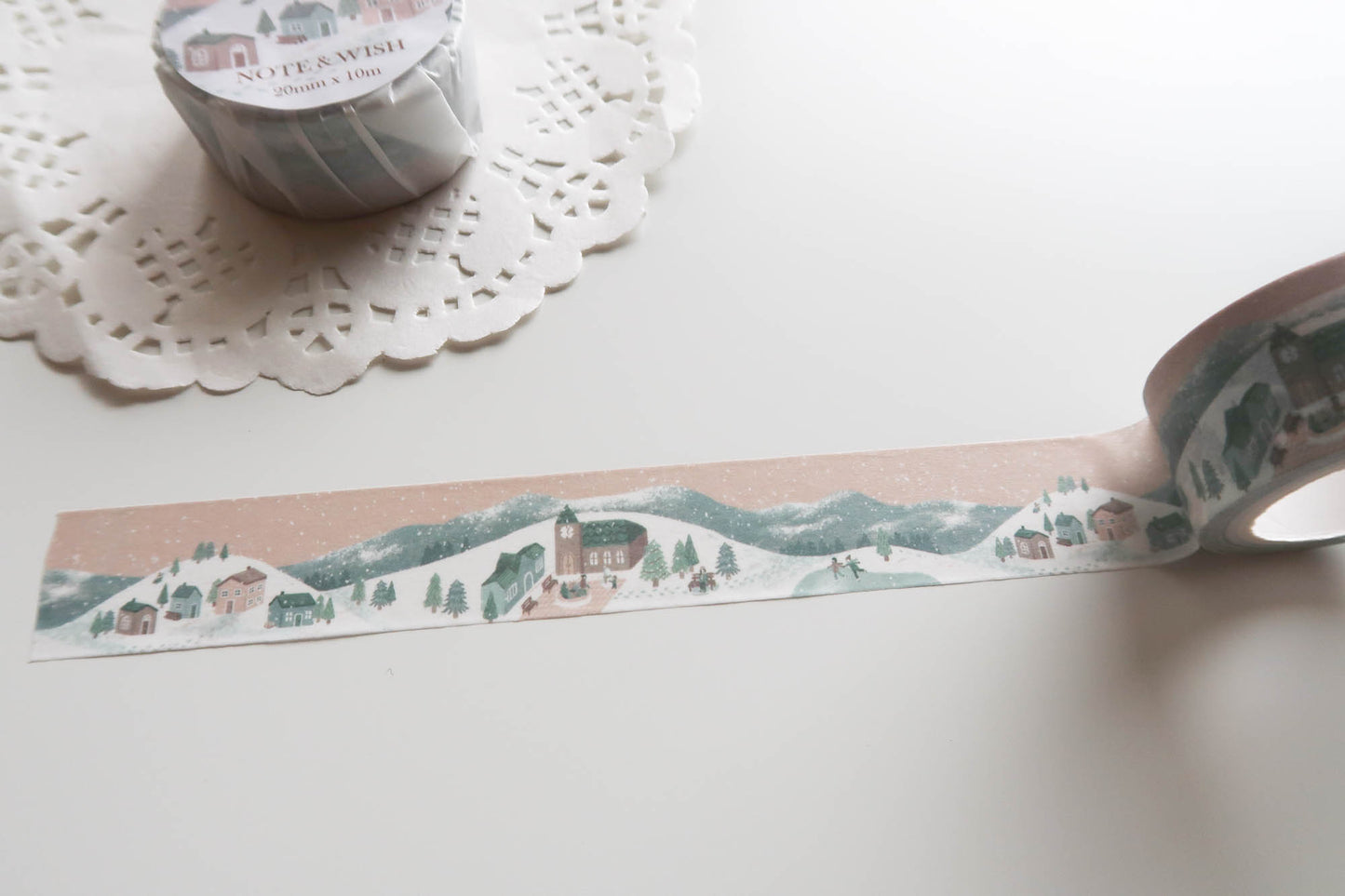 Snow Day and Winter Walk Washi Tape Set, Note & Wish Washi
