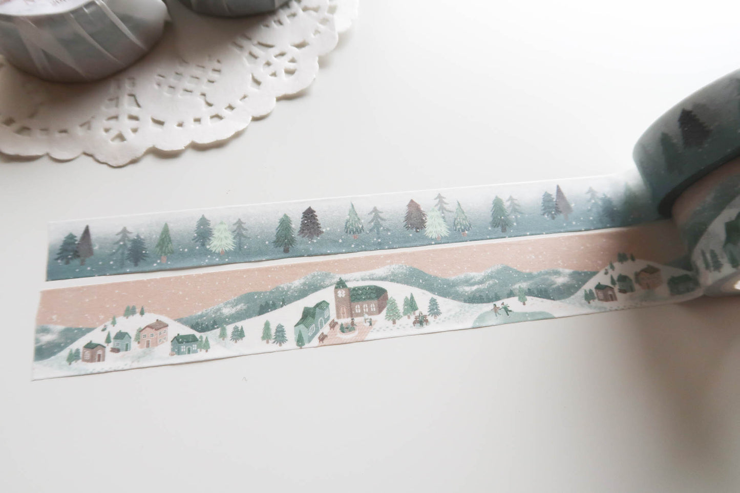 Snow Day and Winter Walk Washi Tape Set, Note & Wish Washi