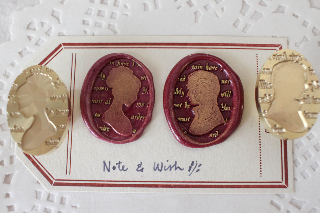 Elizabeth & Mr Darcy Wax Seal Stamp, Note & Wish Original Seal Stamp